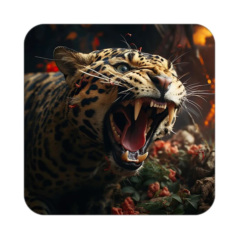 زیر لیوانی کاکتی طرح شیر مدل mp24079