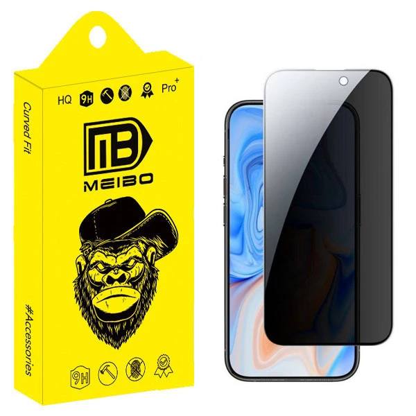 محافظ صفحه نمایش حریم شخصی میبو مدل کربن مناسب برای گوشی موبایل اپل iphone 15 pro max
