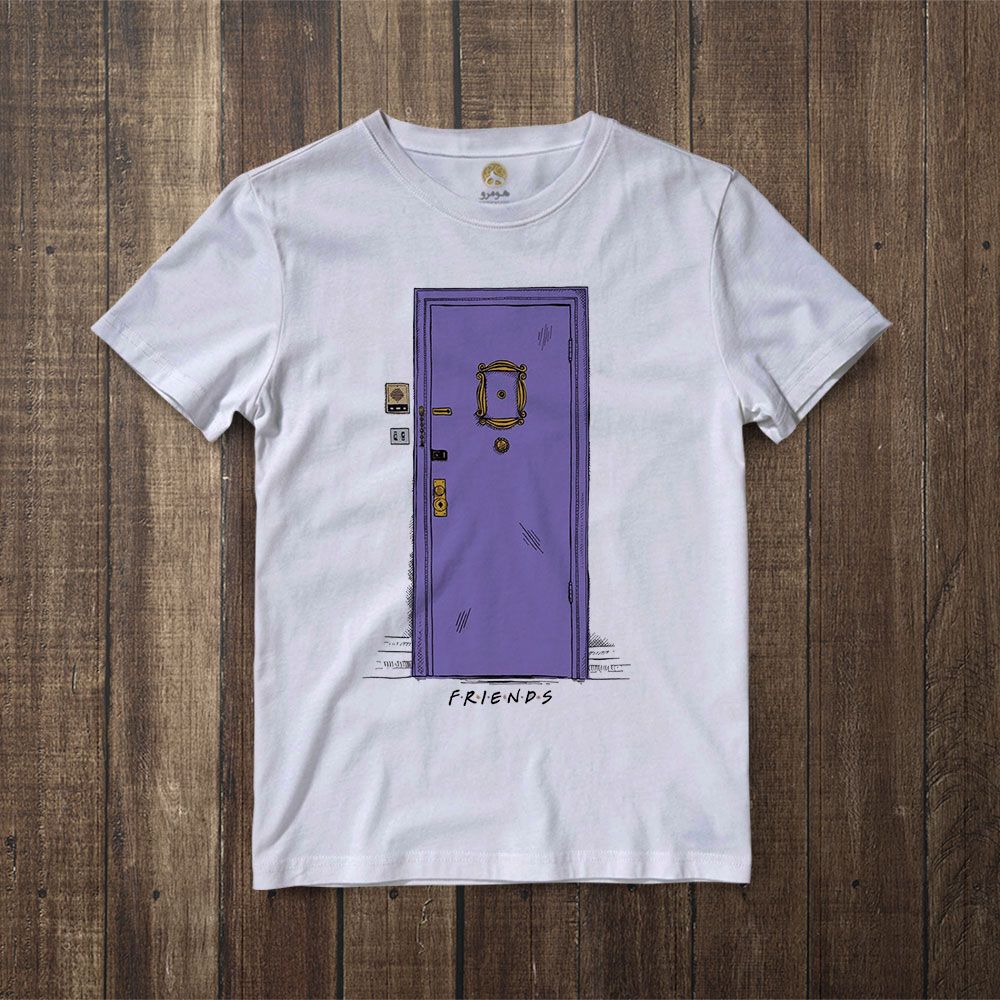 تی شرت آستین کوتاه زنانه هومرو مدل  TW517 طرح فرندز -  - 6