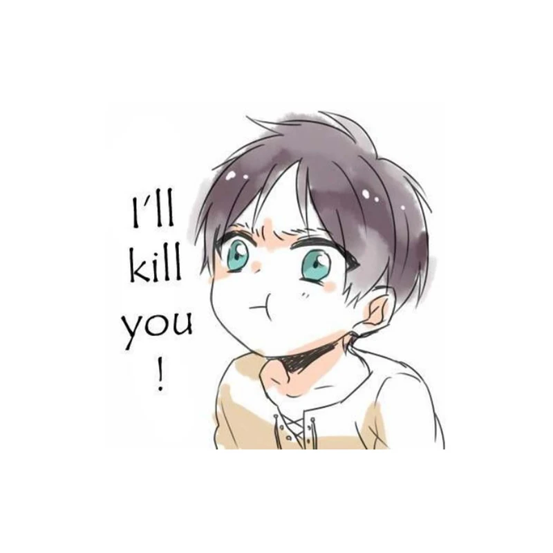 استیکر لپ تاپ و موبایل مدل انیمه طرح حمله به تایتان ارن یگر Attack on Titan Eren Yeager کد 4276