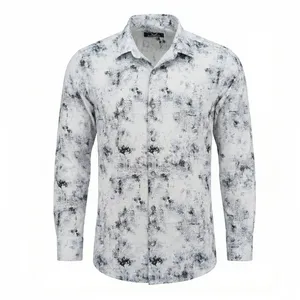 پیراهن آستین بلند یقه ایستاده مردانه مدل mrt58