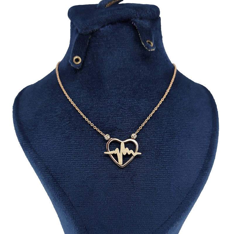 گردنبند طلا 18 عیار دخترانه طلا و جواهر سازی افرا مدل قلب 263 گردنبند طلا 18 عیار دخترانه طلا و جواهر سازی افرا مدل قلب 263