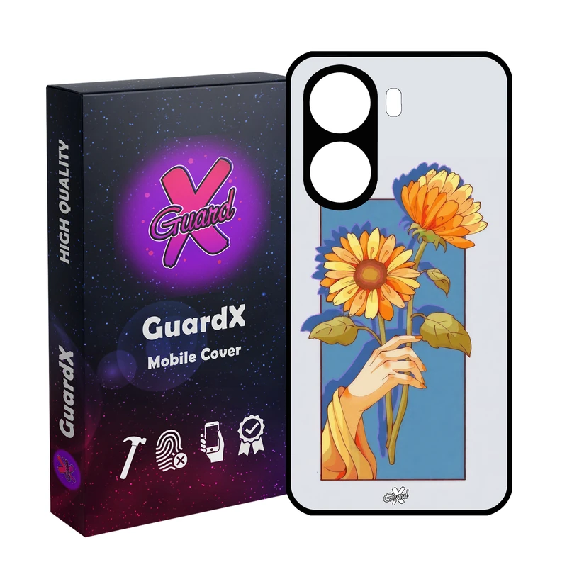 کاور گارد ایکس طرح گل و دست مدل 10675 مناسب برای گوشی موبایل شیائومی Poco X7 Pro