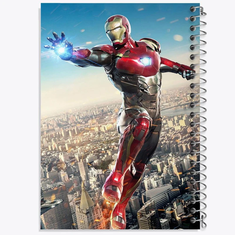 دفتر ژورنال نویسی 50 برگ خندالو مدل نقطه ای طرح آیرون من مارول Marvel کد 19387