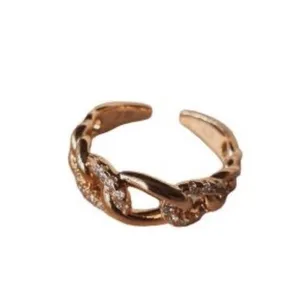 انگشتر زنانه ژوپینگ مدل نگینی زنجیری