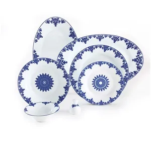 Zarin Iran Porcelain Inds Shahrzad Samarqand 35 Pieces Complete Dinnerware Set High Grade