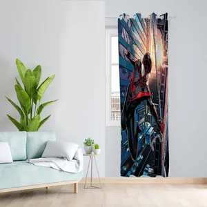 پرده طرح مرد عنکبوتی مدل مخمل پانچی کد 5549R z سایز 140x200 سانتی متر