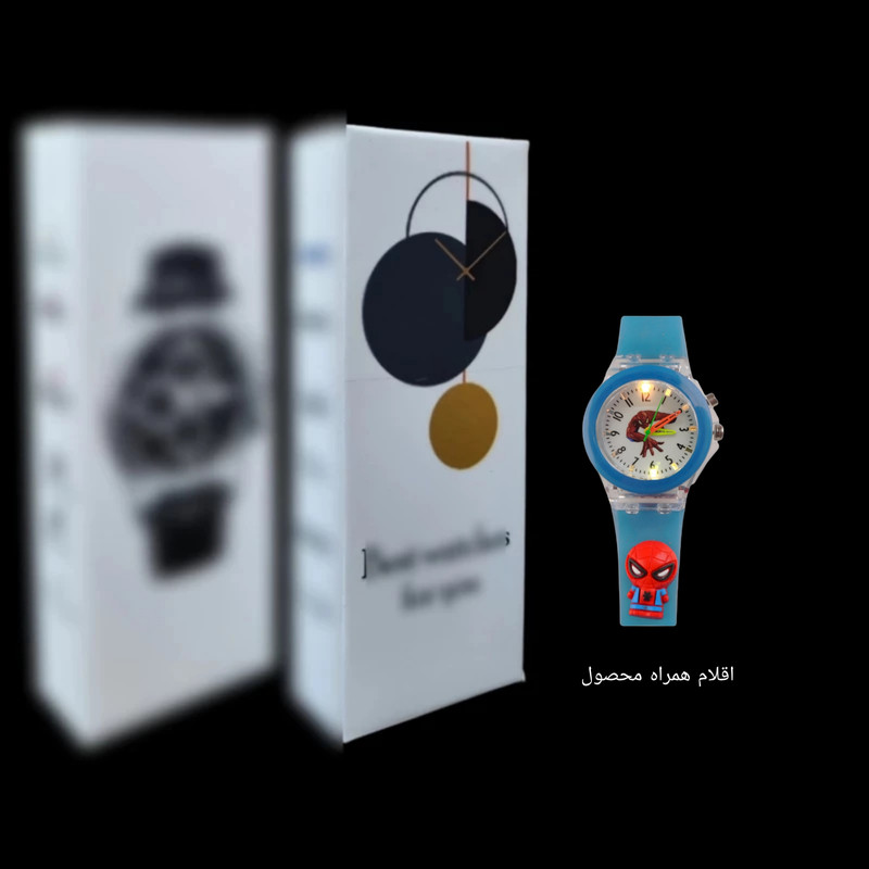 ساعت مچی عقربه ای پسرانه مدل چراغدار بند سیلیکونی ضد حساسیت طرح مرد عنکبوتی ساعت مچی عقربه ای پسرانه مدل چراغدار بند سیلیکونی ضد حساسیت طرح مرد عنکبوتی