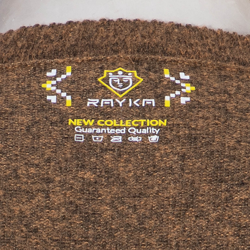 پلیور مردانه رایکا مدل 2290 رنگ خردلی تیره