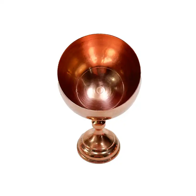 ظرف مسی مدل گوی پایه دار زنجان کد 7