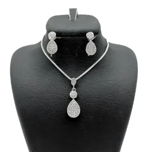 نیم ست نقره زنانه مدل اشک 152