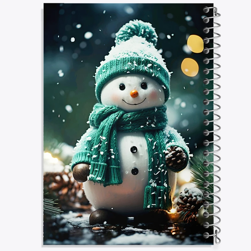 دفتر شطرنجی 50 برگ خندالو طرح آدم برفی کیوت کد F5828