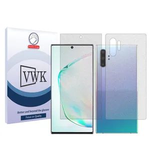 VWK Tough model matte screen protector suitable for Samsung Galaxy Note10 Plus 5G mobile phone along with the back protector 