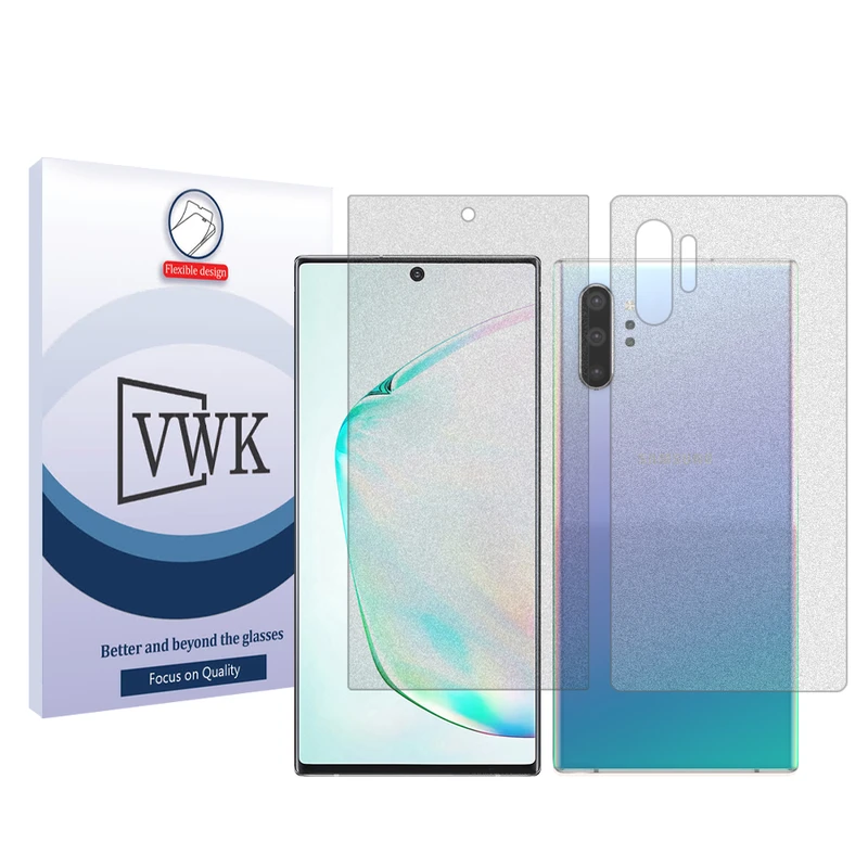 محافظ صفحه نمایش مات وی دبلیو کی مدل Tough مناسب برای گوشی موبایل سامسونگ Galaxy Note10 Plus 5G به همراه محافظ پشت گوشی