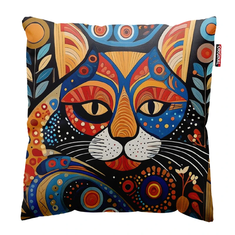 کوسن پاد آفرین مدل گربه کیوت بامزه فانتزی کد PK302083 سایز 30*30 سانتی متر