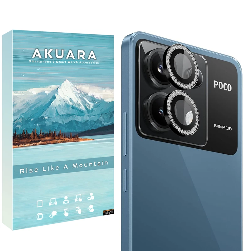 محافظ لنز دوربین رینگی آکوآرا مدل Ring Diamond STL مناسب برای گوشی موبایل شیائومی Poco X6