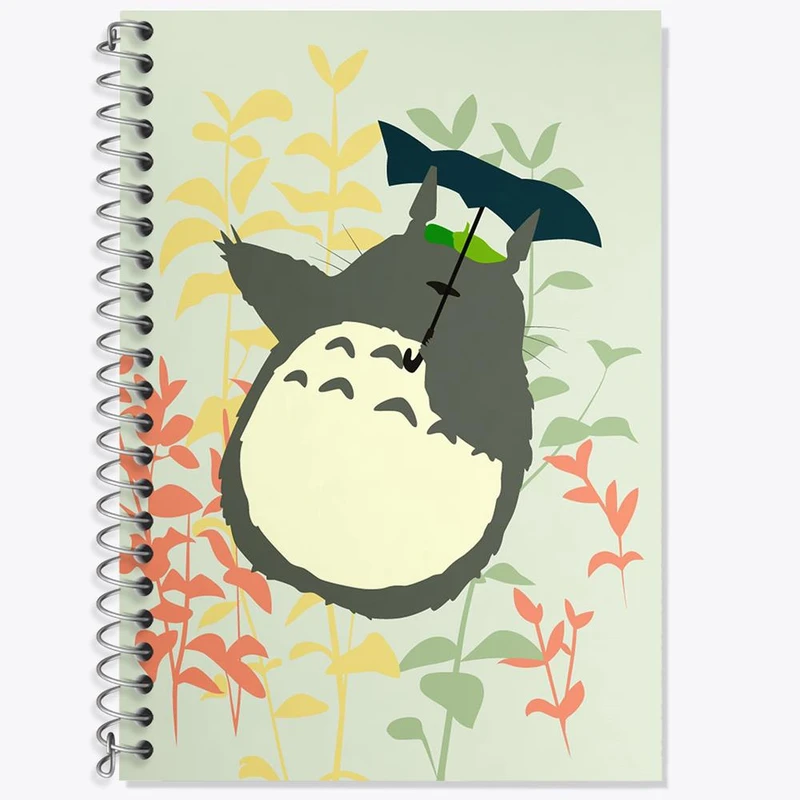 دفتر زبان 50 برگ خندالو مدل دو خط طرح انیمه توتورو Totoro کد 12810