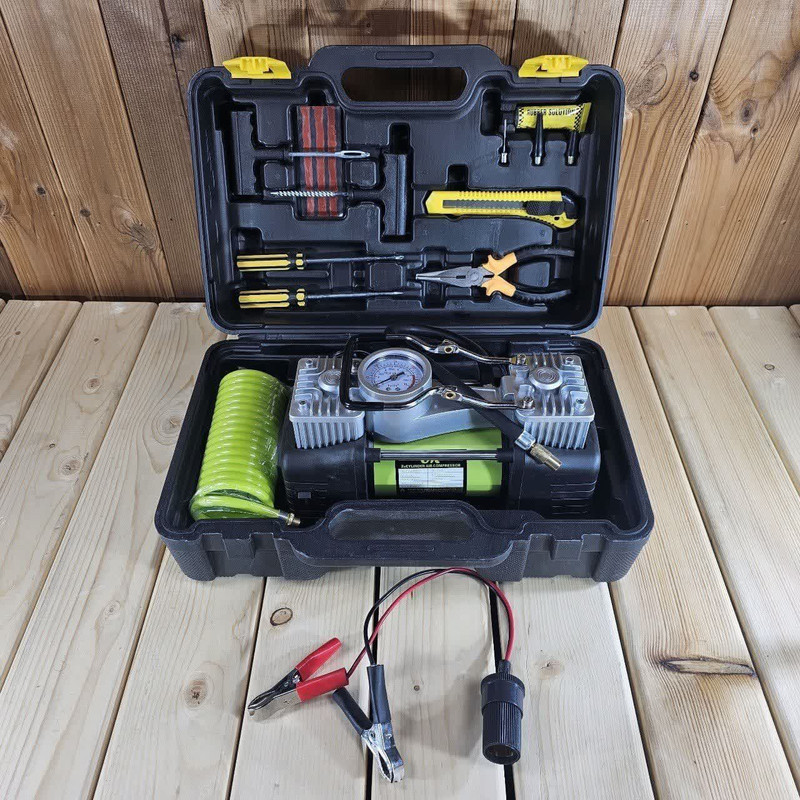 کمپرسور هوا فندکی اوکی مدل OK-2120 مجموعه 13 عددی