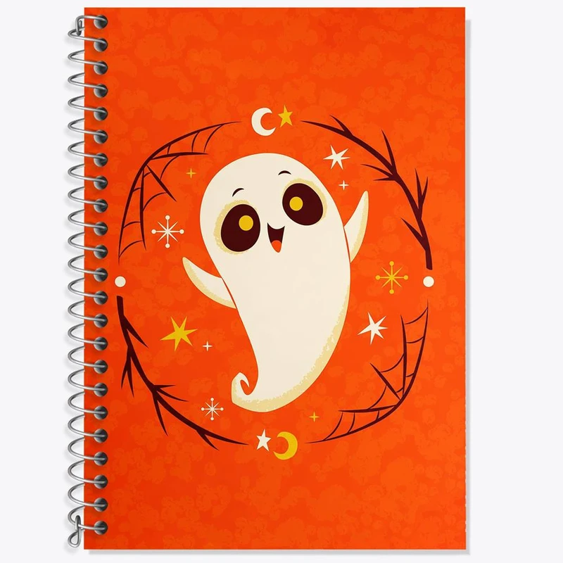 دفتر زبان 50 برگ خندالو مدل دو خط طرح هالووین کد 29521