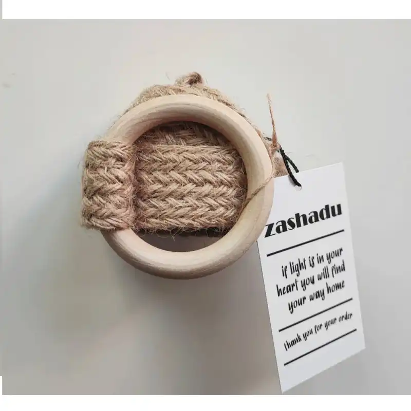 کمربند زنانه زاشادو مدل چوبی کنفی کد 50