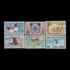 تمبر یادگاری مدل خارجی مجموعه 6 عددی 