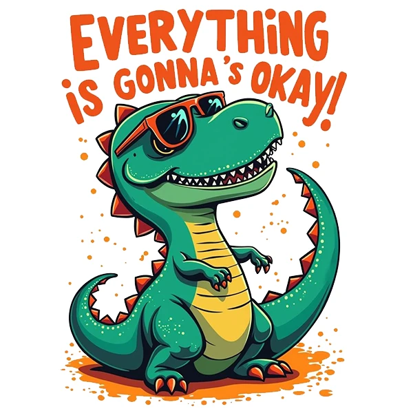 استیکر پارچه و لباس پاد آفرین طرح دانیاسور کارتونی کد 1742