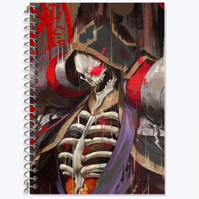 دفتر زبان 50 برگ خندالو مدل دو خط طرح اینز ساما انیمه اورلرد Overlord کد 18321