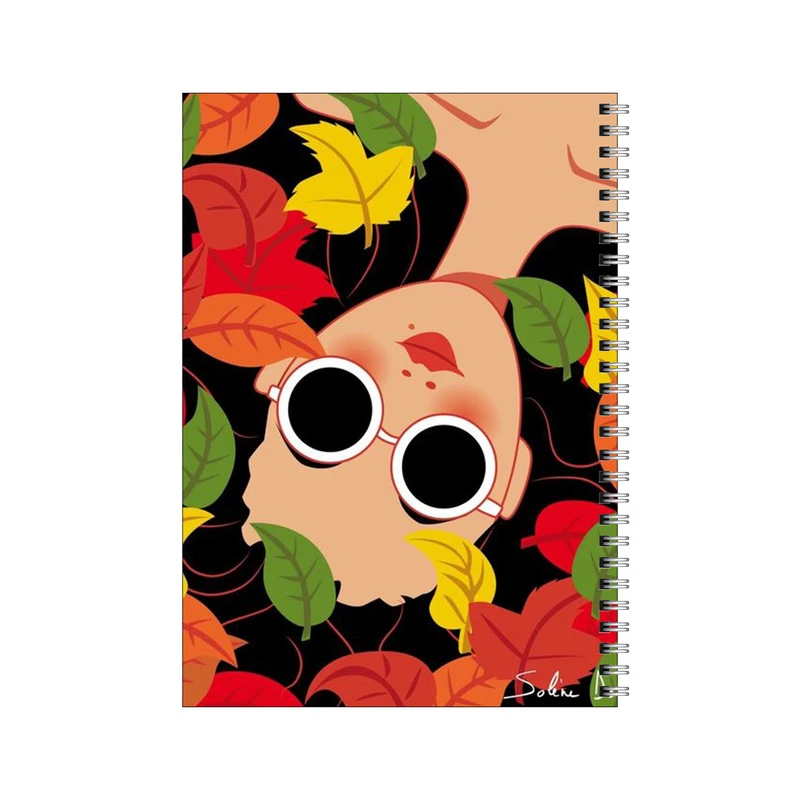 دفتر مشق 100 برگ بامبیلیپ طرح دختر پاییز و عینک آفتابی کد 2105147