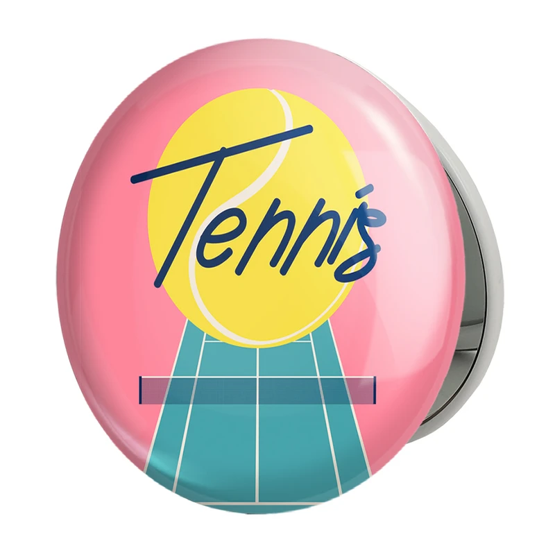 آینه جیبی خندالو طرح تنیس Tennis مدل تاشو کد 26613 