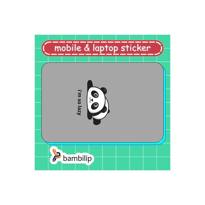 استیکر بامبیلیپ مدل کارت عابر طرح من خیل تنبلم کد 8441356