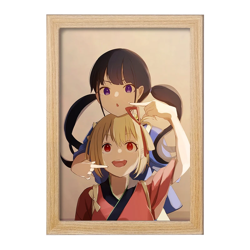 تابلو خندالو مدل تاکینا و چیساتو انیمه لیکوریس ریکویل Lycoris Recoil  کد 22985