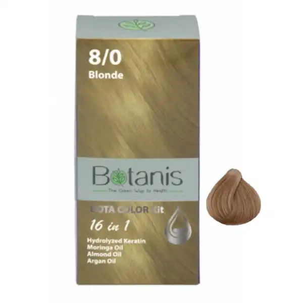 کیت رنگ مو بوتانیس شماره 8/0 حجم 60 میلی لیتر رنگ بلوند