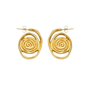 گوشواره زنانه مدل حلقه گل کد MRYS1210