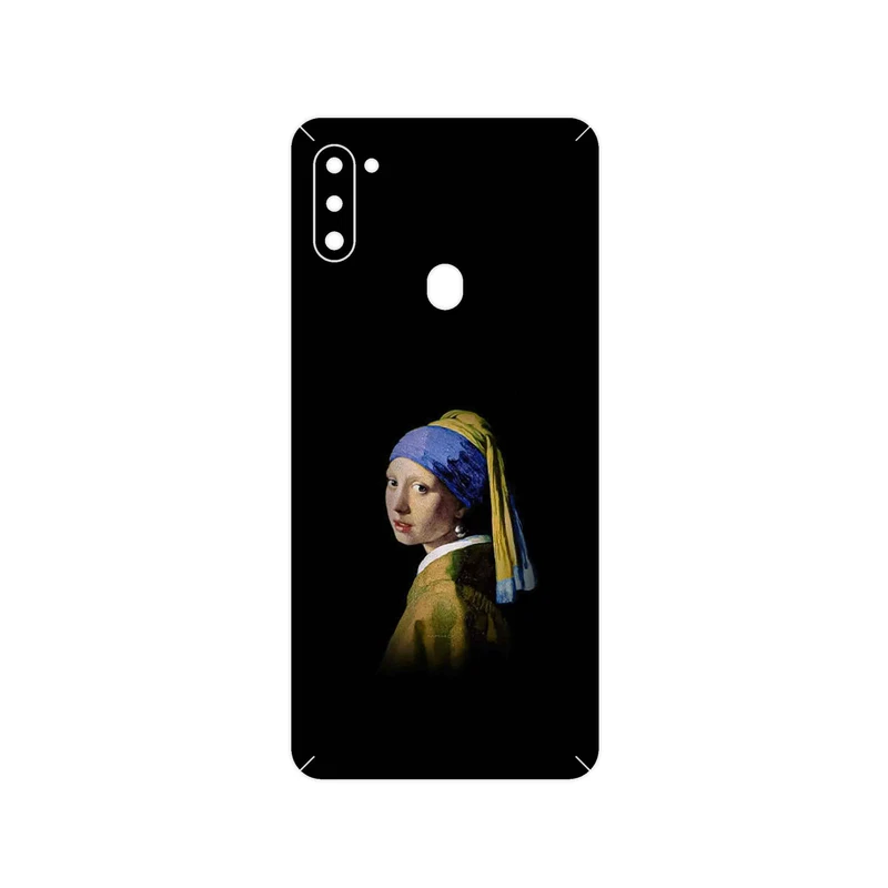 برچسب پوششی ماهوت مدل Girl with a Pearl Earring of Vermeer مناسب برای گوشی موبایل سامسونگ Galaxy M11