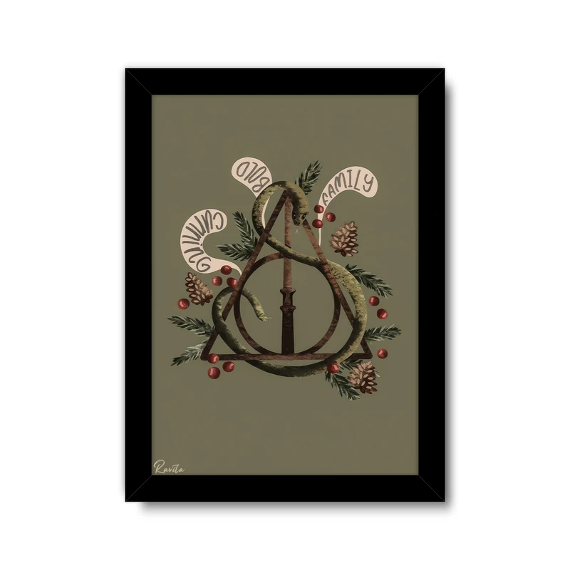 تابلو راویتا طرح هری پاتر کد 3722 فریم مشکی