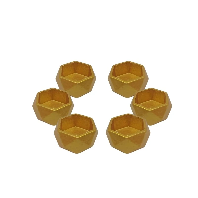 مجموعه ظروف هفت سین 6 پارچه مدل شش ضلعی کد 002