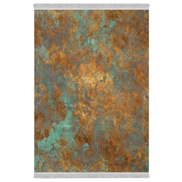 فرش پارچه‌ای دفه مدل فرشینه هازان مخمل طرح فانتزی کد 3432