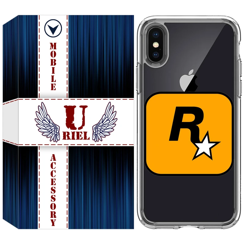 کاور یوریل قاب مدل Clear کد 54 طرح راک استار مناسب برای گوشی موبایل اپل iPhone X / iPhone XS