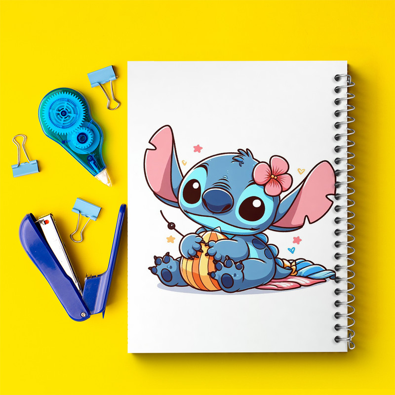 دفتر مشق 50 برگ خندالو طرح استیچ (Stitch) کد 37198