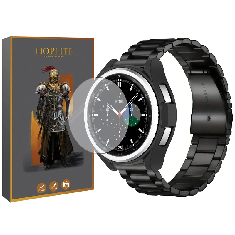 بند هاپلایت مدل 3Bead-GRD HL مناسب برای ساعت هوشمند سامسونگ Galaxy Watch 4 Classic 46mm به همراه کاور