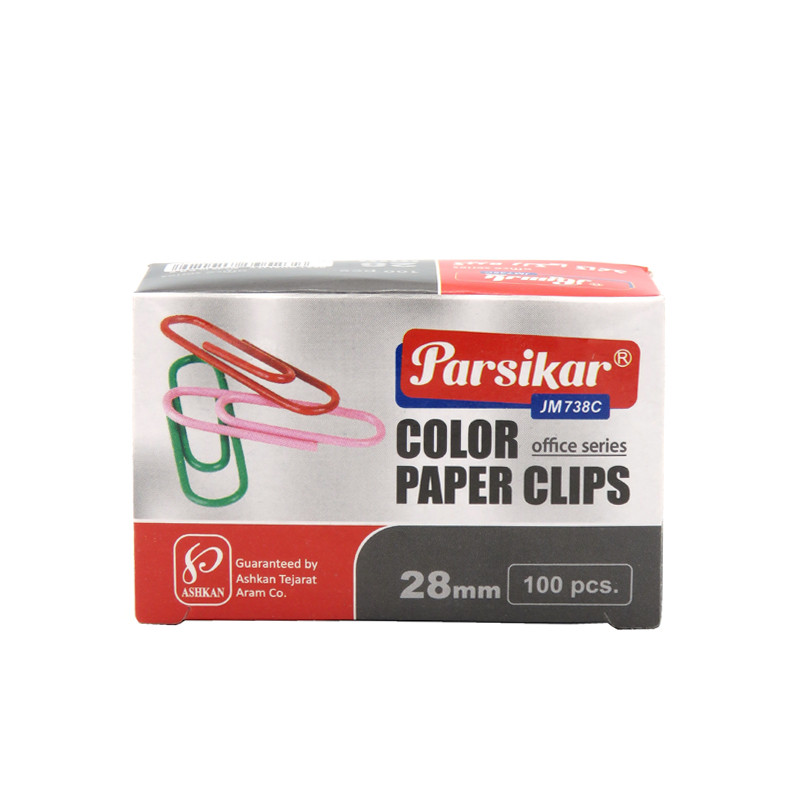 گیره کاغذ پارسیکار مدل JM738 بسته 200 عددی