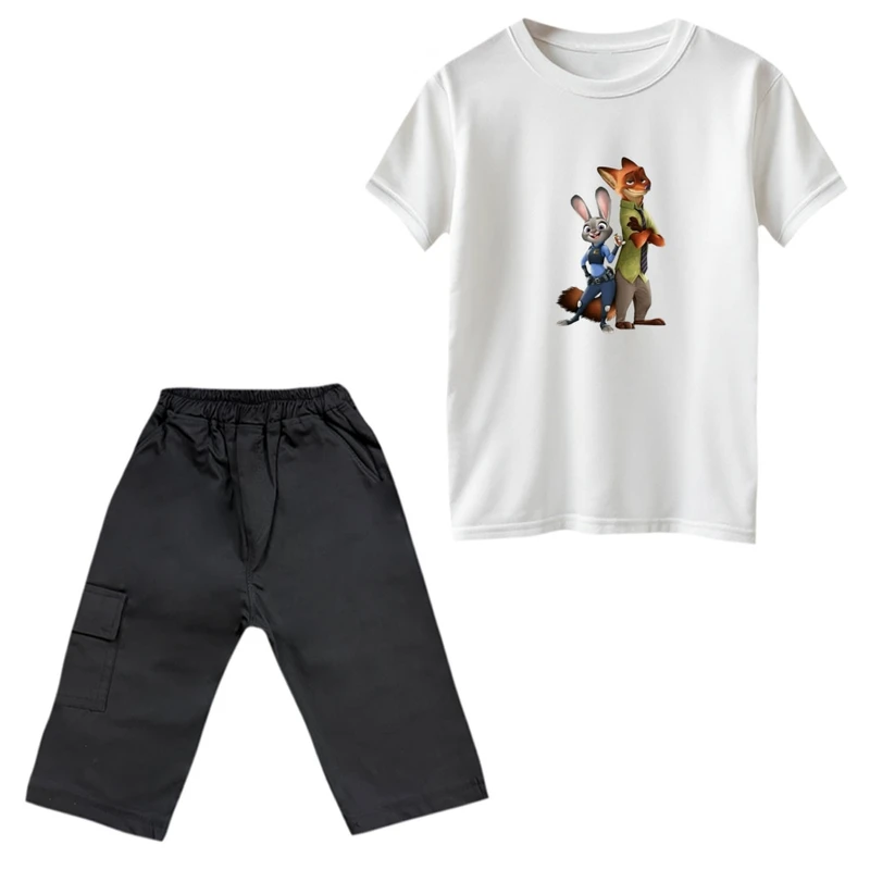 ست تی‌شرت و شلوارک پسرانه مدل زوتوپیا