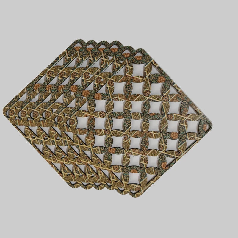 زیر لیوانی مدل سنتی مجموعه 6 عددی