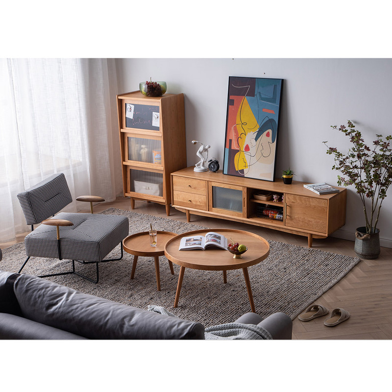 میز جلومبلی فریازان دکور مدل لومیر R80&50 مجموعه دو عددی