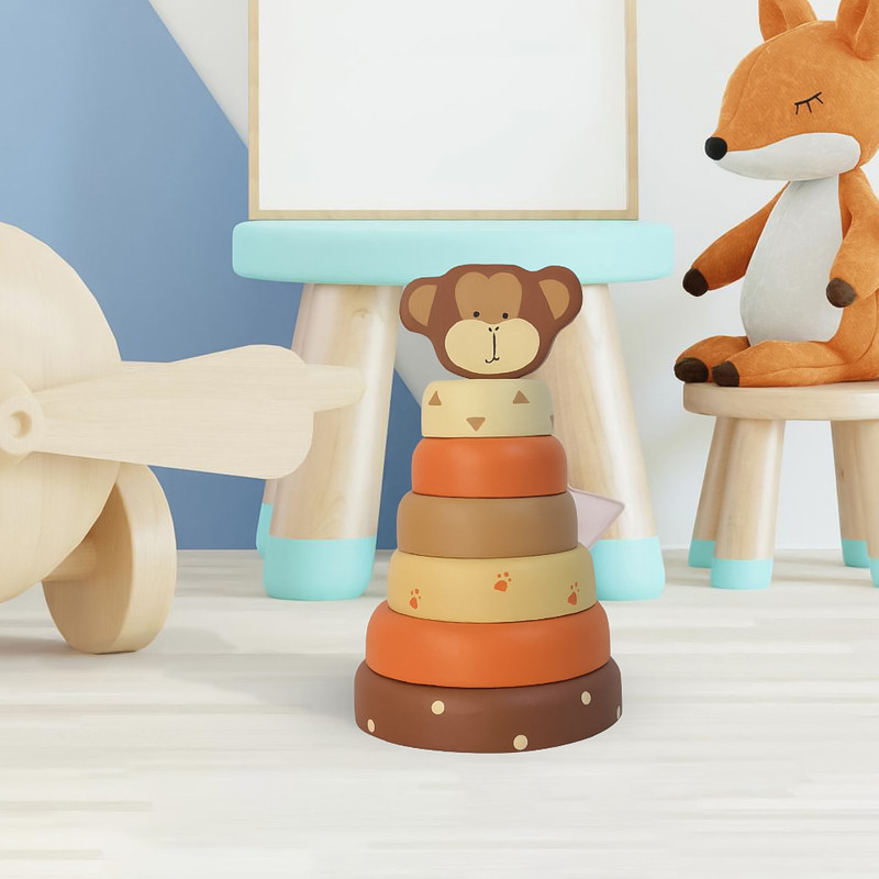 بازی فکری برج هیجان طرح میمون مدل MKids56-A-B