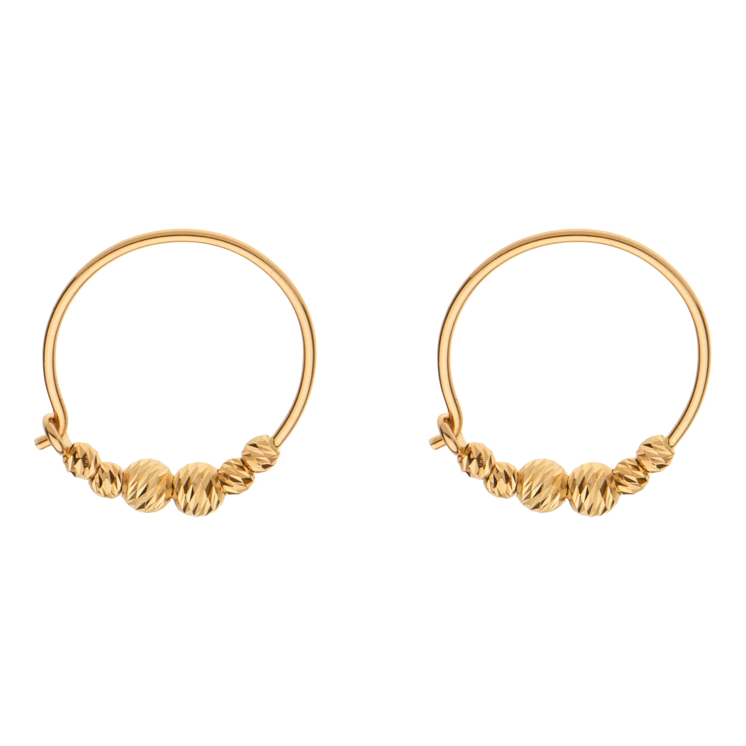 گوشواره حلقه‌ای طلا 18 عیار زنانه گلدم مدل E-3070016