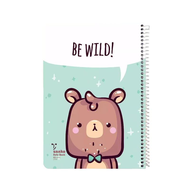 دفتر مشق 60 برگ زانکو مدل خرسی