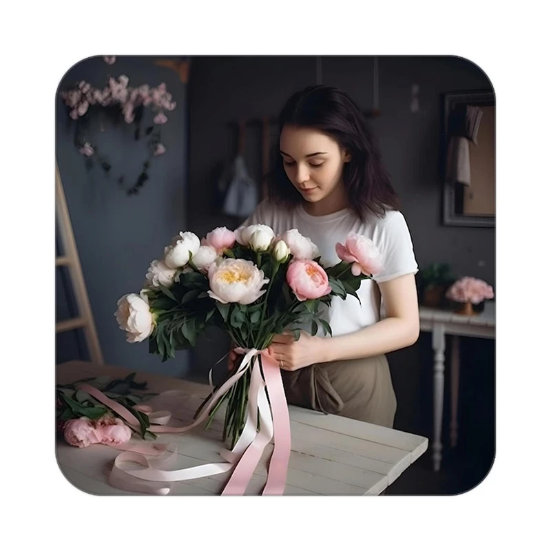 زیر لیوانی کاکتی طرح گل مدل mp16295