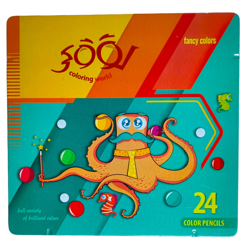 مداد رنگی 24 رنگ لوکی طرح فانتزی