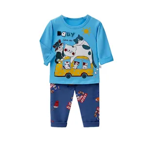 ست تی شرت و شلوار پسرانه مدل گربه های بازیگوش کد A27